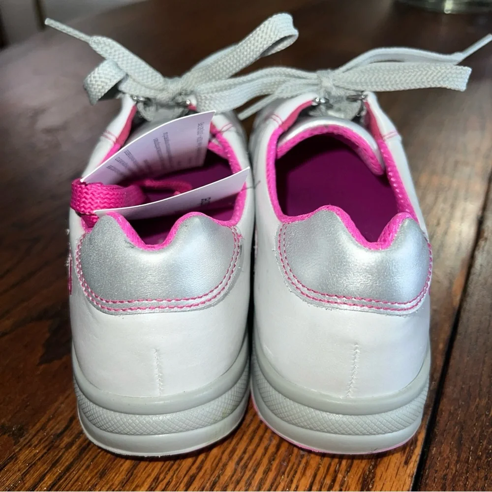 SAS Womens Sporty Bianco Pink Pearl Leather Shoes Sz 7.5M